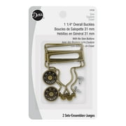 Dritz Overall Buckles with No-Sew Buttons, 2 Piece