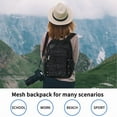 thumbnail image 7 of Tinyat Mesh Backpack for Women Men See Through Solid Color Bags Stadium Approved Shoulder Bag for Travel Swim Outdoor, 7 of 7