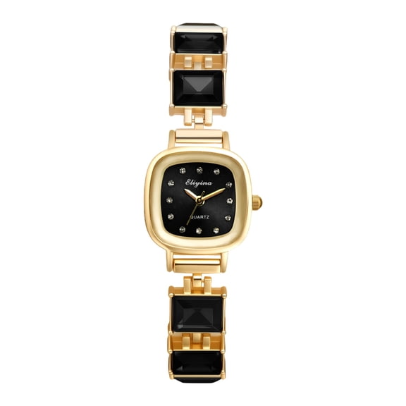 Avaner Women's Quartz Analog Watch: Elegant Compact Square Watch with Detachable Imitation Crystals Strap - Gift for Party, Banquet, Anniversary