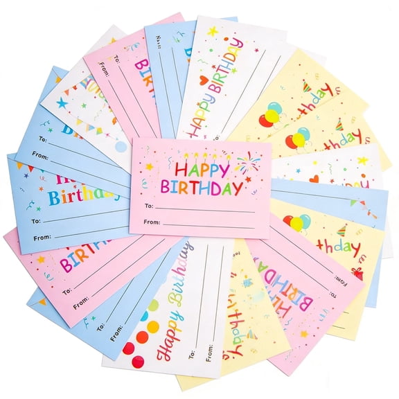 Happy Birthday Name Stickers – 200 Pcs 3"×2" Self-Adhesive Present Labels | for Birthday Party, Gift Wrapping, Envelope Seals & DIY Decor