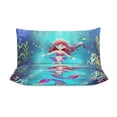 thumbnail image 4 of Ocean Cute Mermaid Bedding Set with Zipper Closure for Girls & Boys, 4 of 6