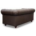 thumbnail image 4 of Love Seat de de Piel Genuina Clásico Capitonado, 2 plazas, Modelo Chesterfield P/V, Color Chocolate, Elegante, cómodo y Moderno, Hecho en Mexico. Medidas 185 X 90 X 80 cm., 4 of 6