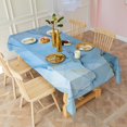 thumbnail image 3 of Navy Blue Marble Table Cloth,Wrinkle Free Table Cover with Polyester,Waterproof Reusable Tableclothes for Kitchen Picnic Party (Rectangle,60x120inch), 3 of 6