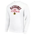 thumbnail image 2 of Men's Starter White Chicago Blackhawks Stick And Puck Logo Fleece Pullover Sweatshirt, 2 of 3