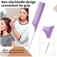 thumbnail image 5 of 3-pack set of smooth brushes, brush for fur care, brush with plastic bristles, comb for fur care, edge brush, comb for fur care, robust comb with rat tail, 5 of 5