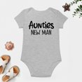thumbnail image 4 of Aunties New Man - Baby Clothes - Funny Newborn Bodysuit Outfits for Boys Gray-style-1 9months, 4 of 7