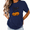navy blue-2, variant on Autumn Pumpkin Bow Graphic Tee Women's Short Sleeve Crewneck Seasonal Top