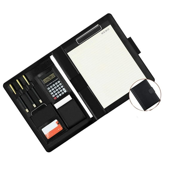 MOMOJIA Budget Binders Zippers Closure1eatherOrganizers Wallets for Financial Planning1eatherBudget Planner Organizers Binders Cover With Calculator And Clipboard