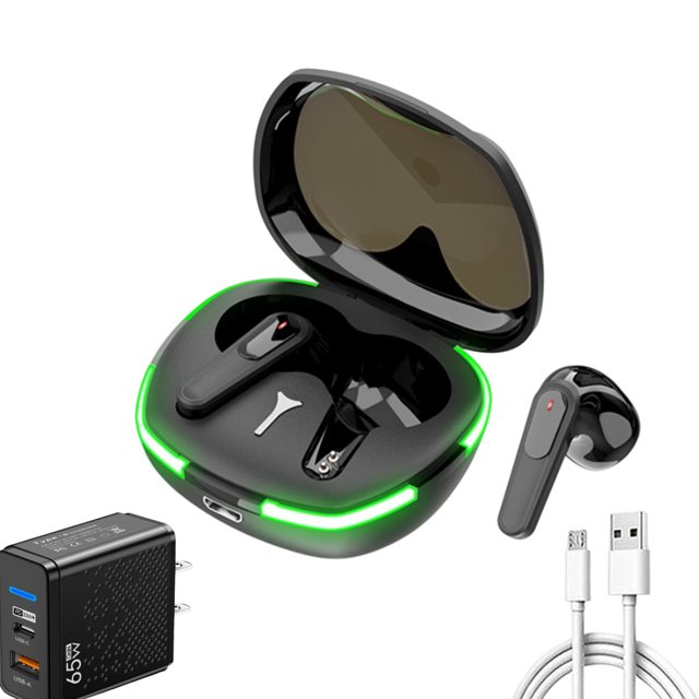Audífonos Inalámbricos PRO60 True Wireless y Cargador USB+PD Tipo-C 33W Btafrte Impermeable y Reduce el Ruido,Función de carga inalámbrica con micrófono con lámpara