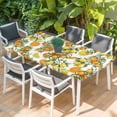 thumbnail image 2 of Orange Lemons Table Cloths for 3 Foot Rectangle Tables, Summer Botanical Farmhouse Vintage Art Patio Waterproof Elastic Fitted Tablecloths, Washable Rectangular Table Cover for Camping, 2 of 8