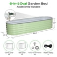 thumbnail image 4 of Aoodor 6-in-1 Modular Metal Raised Garden Bed, 88"L x 27"W x 17"H Outdoor Planter Box for Vegetables, Flowers, Herbs, Green, 4 of 8