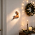 thumbnail image 3 of 3D Light-Up Wooden Reindeer Christmas Decor 1PC, Warm Backlit Peel & Stick Entryway Glow, Handmade Real Wood LED Reindeer Christmas Wall Decor, for Living Room, Bedroom, Fireplace, 3 of 5