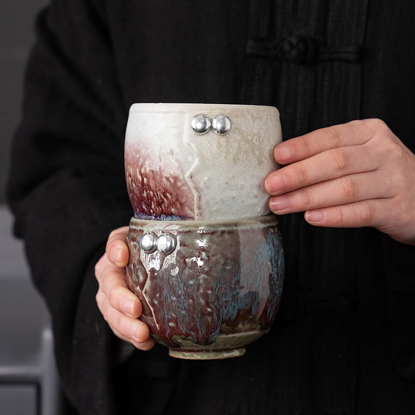 TL New Ceramic Single Cup Jian Zhan Master Cup Espresso Cup Creative Kiln Change Small Cup