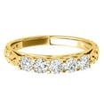 thumbnail image 4 of AoneJewelry 1.00 Carat Five Stone disigned Diamond Wedding Band In 10K Solid Rose, White & Yellow Gold, 4 of 5