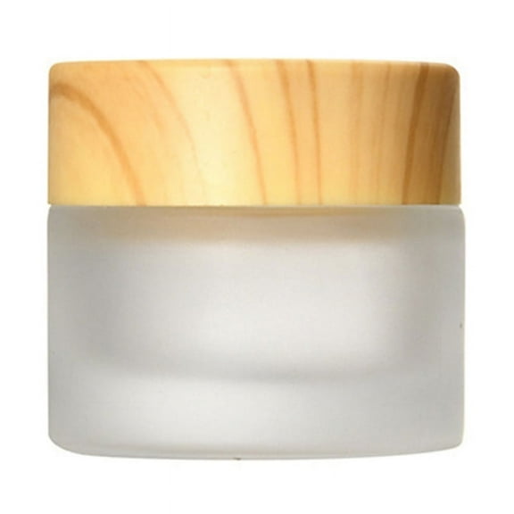 Glass Cosmetic Containers with Lids Round Frosted Cosmetic Jars Small Empty