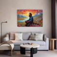 thumbnail image 5 of A Long-haired Man Sits On A Blooming Grass Canvas Poster Bedroom Decor Sports Landscape Office Room Decor Gift,Frame-style,08x12inch(20x30cm), 5 of 8