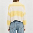 thumbnail image 7 of Fewfanhot Fall Sweaters for Women Striped Mock Neck Fall Knit Color Block Long Sleeve Warm Winter Loose Fit Sweater, 7 of 7