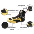 thumbnail image 2 of SKIUHS Men's High-Top Boxing Shoes - Microfiber Leather & Mesh Upper, Honeycomb Non-Slip Rubber Sole & Reinforced Ankle Support for Training & Matches, 2 of 6