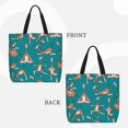 thumbnail image 3 of Naloa Giraffes Doing Various Yoga Tote Bag for Women, Foldable Tote Bag With Zipper, Large Shoulder Bag, Top Handle Handbag for Travel, Work, Shopping, 3 of 9