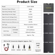 SAGEPEAK 300W Foldable Solar Panel, Portable Solar Charger Upgraded One-Piece with Adjustable Stand, IP65 Waterproof for Home, RV, Camping, Off Grid Power Station