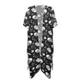 thumbnail image 4 of DISNIMO Skull Owl Moon Print Women's Swimsuit Coveups Kimono Cardigan Summer Beach Cover Up Casual Loose Long Bikini Coverup, 4 of 6