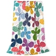 thumbnail image 2 of Pofeuu Colorful Butterflies Print Ultra-Soft Micro Fleece Blanket,for Bed Or Sofa,All Season Throw Blankets Flannel Blanket-50"x40", 2 of 7