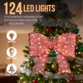 thumbnail image 5 of Tcbosik Lighted Giant Holiday Bowknot, 28.3" LED Christmas Decoration with Warm White Lights, Perfect for Front Door & Outdoor Décor (Red), 5 of 9