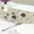 thumbnail image 4 of Yayeee Table Runner 70 inches Long Home Kitchen Dinning Party Decoration, Small Black Flowers, 4 of 7