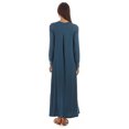 thumbnail image 2 of MeMoi Women's Long Sleeve Smocking Placket Ankle-Length Gown - Mens - Male, 2 of 4
