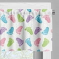 thumbnail image 5 of Ambesonne Cartoon Valance & Curtain, Footprints Pattern Artwork, 55"x36", Multicolor, 5 of 6