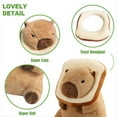 thumbnail image 4 of Almohada de Felpa de Capibara con Tocados para Tostadas, Pan Kawaii, Animales de Peluche de Capibara, Juguetes, Regalos para Abrazar, 30Cm, 4 of 5