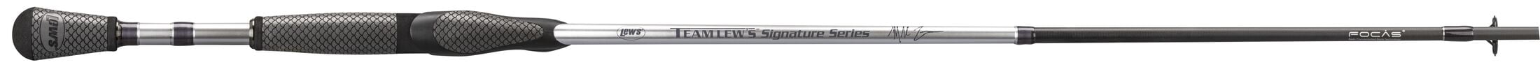 Team Lew's Signature Series Mark Zona Spinning Fishing Rod, 7-Foot 2-Inch, Tube Crackin' Special, Silver/Black