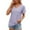 Purple, variant on Prolriy Summer Tops for Women 2024 Women's Short Sleeved Solid Color Pocket V Neck Loose T Shirt Top Womens Tops Black L