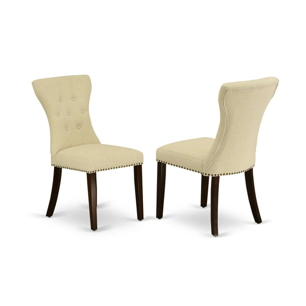 Set Of 2 Chairs Gallatin Parson Chair, Mahogany Upholstered Dining Chairs With Arms