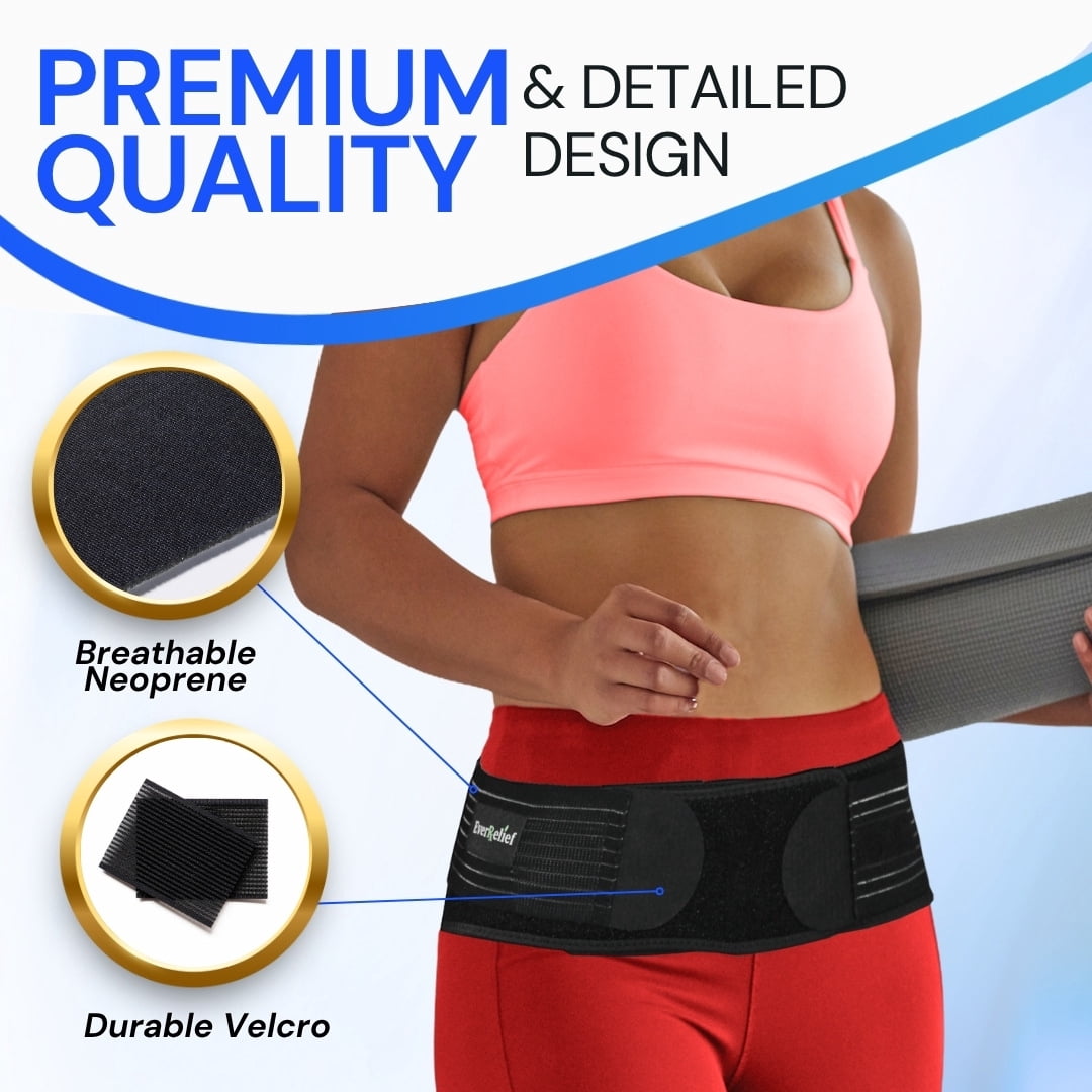 Sacroiliac Hip Belt, Adjustable Compression Support for Back, Hip & SI Joint Pain