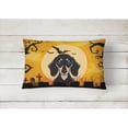 thumbnail image 2 of Carolines Treasures BB1773PW1216 Halloween Smooth Black and Tan Dachshund Canvas Fabric Decorative Pillow, 12H x16W,, 2 of 3