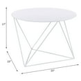 thumbnail image 6 of ACME Epidia Round Accent Table in White, 6 of 6