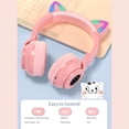thumbnail image 3 of Auriculares plegables inalámbricos y con cable Cat Ear BT 5.0 Auriculares con efecto de ilumina CACAGOO Auriculares, 3 of 4