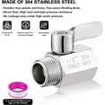TRAHOOShower Head Shut Off Valve,304 Stainless Steel 1/2" Mini Ball