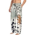 thumbnail image 2 of Yiaed Tropical Leaves Print Men's Lounge Pants, Loose PJ Bottoms, Long Pajama Pants for Men-Medium, 2 of 5