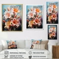 thumbnail image 4 of Designart "Lilies Representation Colorfuled Acrylic V" Floral Floater Framed Wall Art Print, 4 of 7