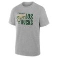 thumbnail image 2 of Men's Gray Milwaukee Bucks Noches Training T-Shirt, 2 of 3