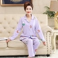 thumbnail image 1 of REDHOTYPE Pyjama de Mère Femmes Printemps et Automne Manches Longues Grande Taille Nouvelle Mode Floral Coton Homewear Set, 1 of 2