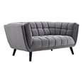 thumbnail image 2 of Modway Bestow Causeuse en Velours de Performance de Style Moderne, Fini Gris, 2 of 5