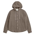 thumbnail image 3 of Chandails à Capuchon et Chandails en Molleton pour Hommes Légers à Fermeture Éclair Complète Veste à Capuche pour Activité Décontractée en Plein Air au Printemps Automne, 3 of 3