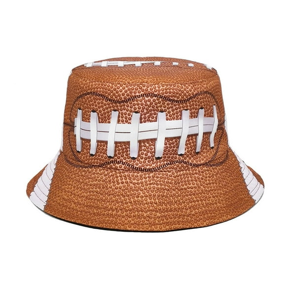 Chapeau Bob de Football Américain Amusant Été Unisexe Réversible Imprimé Chapeau Bob
