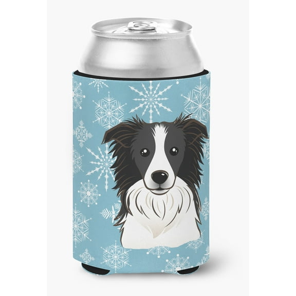 Snowflake Border Collie Can or Bottle Hugger