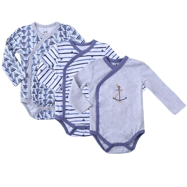 Asher & Olivia - Clothes Baby Kimono Side Snap Onesies Boy ...