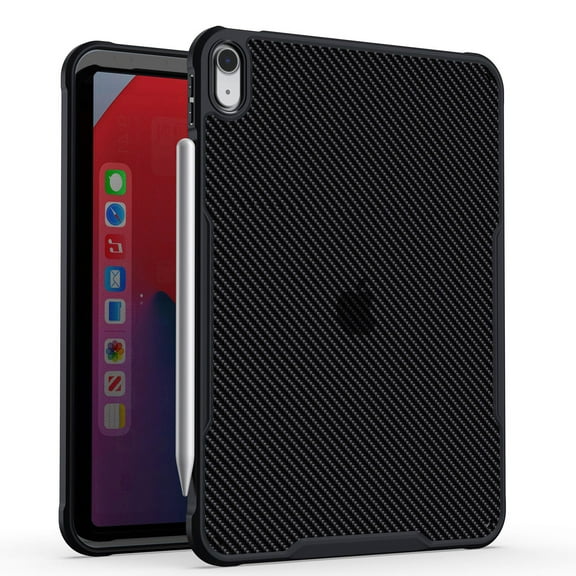 Allytechgroup Rugged Case for Apple iPad (A16) 11th Gen 11" 2025/ iPad 10th Gen 10.9" 2022,Carbon Fiber Texture Slim Fit Shockproof Compatible with Pencil Charging Protective Cover for iPad 11/iPad 10