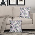 thumbnail image 2 of Purple Green Hydrangea Pillow Covers 20x20 Set of 2 Floral Leaves Print Decorative Throw Pillowcases Outdoor Rustic Flower Farmhouse Spring Cushion Cases Decor for Home Couch Sofa Bed, 2 of 7